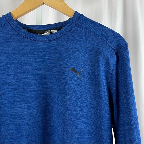 Puma Medium Fleece inner Long Sleeve Workout Shirt Running Gym Active - Picture 7 of 7